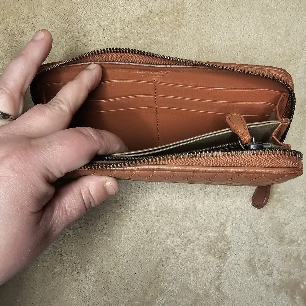 Bottega Veneta Pink Zip around wallet